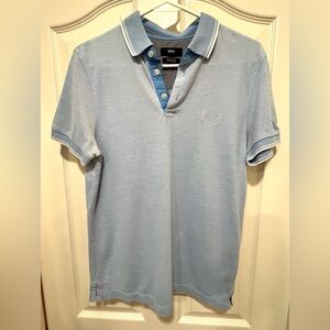 BOSS Men's Light Blue Polo Shirt